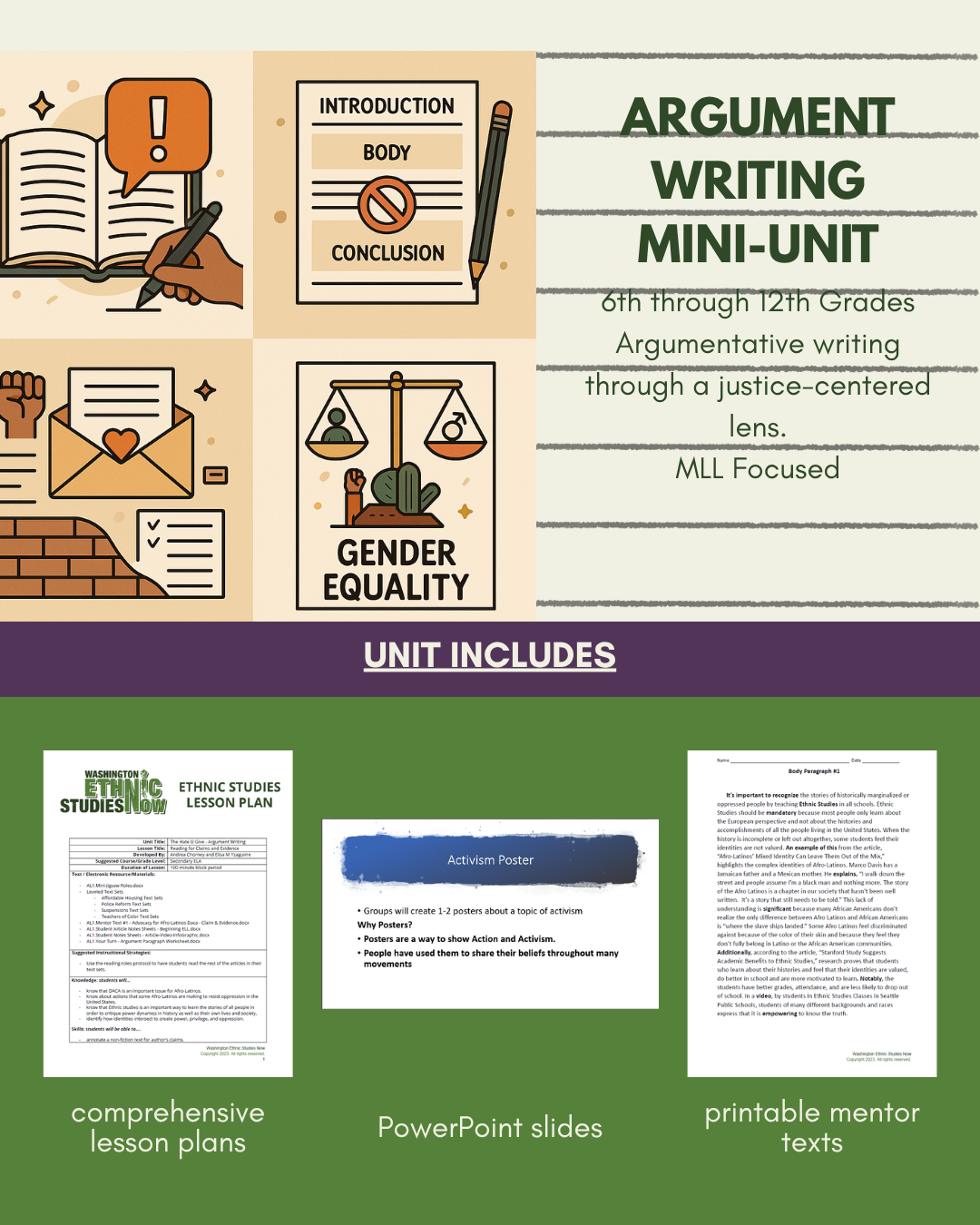 Mini-unit: Argument Writing
