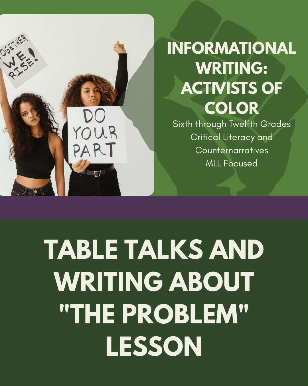 Lesson: Table Talks and Writing About "The Problem"