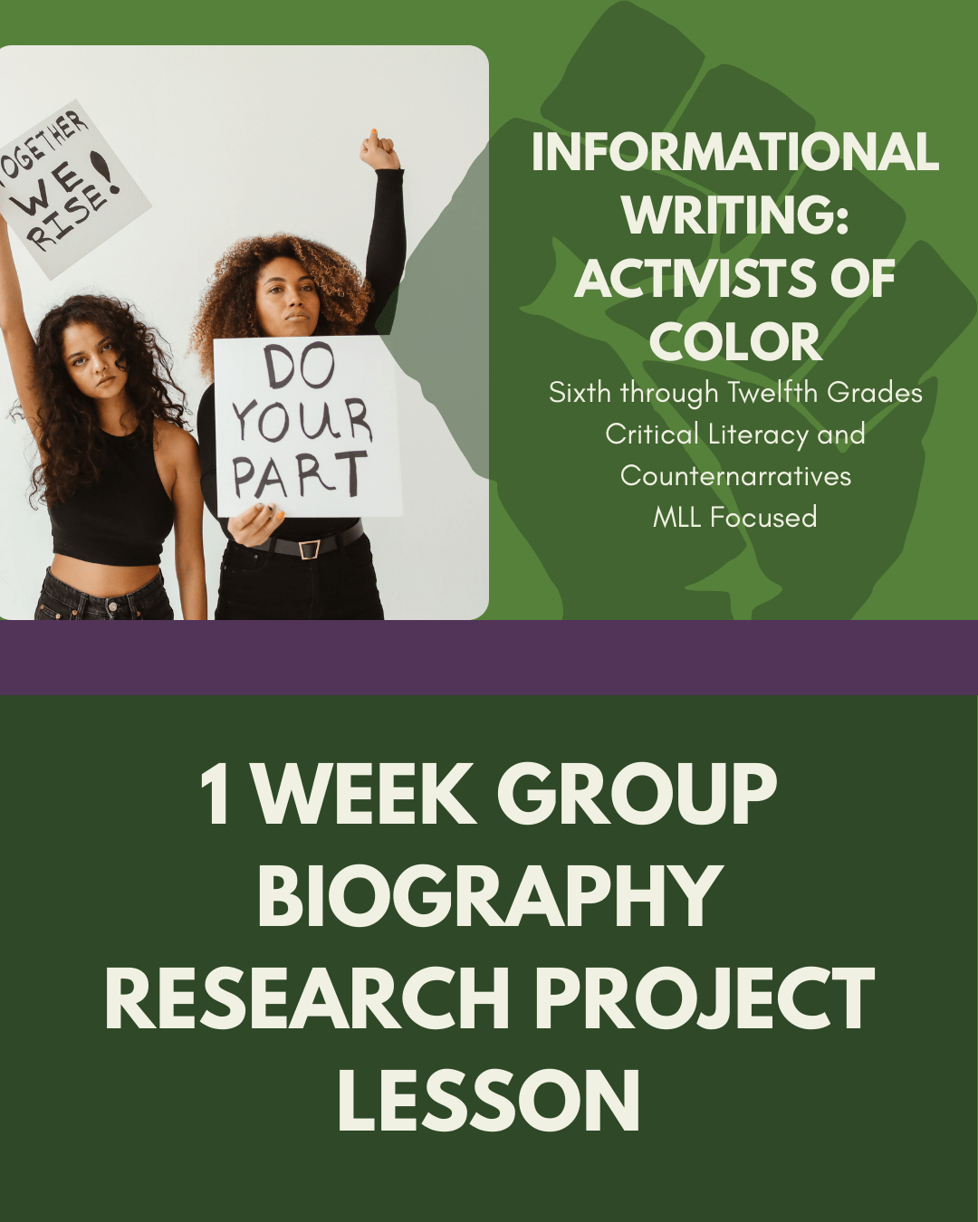 Lesson: 1 Week Group Biography Research Project